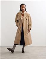 Cotton Rich Barrel Sleeve Trench Coat