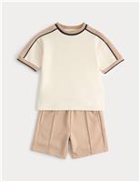 Cotton Blend Pique T-shirt & Short Outfit (2-10 Yrs)