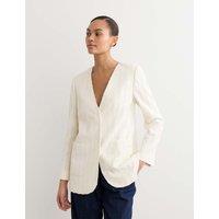 JAEGER Jacquard Textured Jacket Ivory