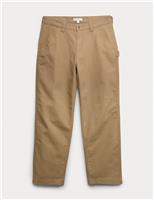 Loose Fit Pure Cotton Utility Trousers