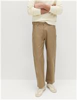 Loose Fit Pure Cotton Utility Trousers