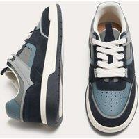 Autograph Leather High Profile Lace Up Trainers Blue Mix