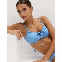M&S Underwire Padded Tie Detail Bikini Top (AA-E) Hyacinth