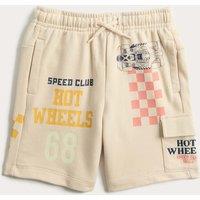 M&S Cotton Rich Hot Wheels Shorts (2-8 Yrs) Cream