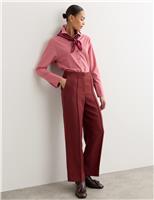 Pleat Front Straight Leg Trousers