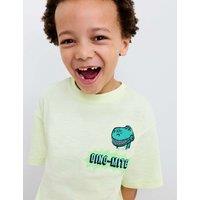 M&S Toy Story Dinosaur T-Shirt (2-8 Yrs) Yellow Mix