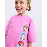 M&S Toy Story T-Shirt (2-8 Yrs) Pink Mix
