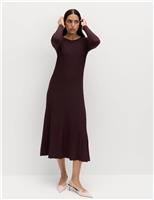 Sparkly Ribbed Knitted Maxi Dress