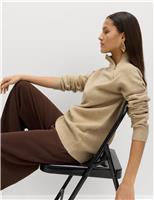 Zip Funnel Neck Relaxed Longline Jumper