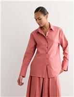 JAEGER Wool Rich Shirt Pink