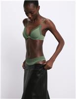 Boston Microfibre Lace Trim Wired PlungeBra