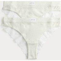 M&S 2 Pack Juni Cotton Rib Brazilian Knickers Grey Marl
