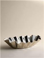 Scallop Metal Serving Bowl