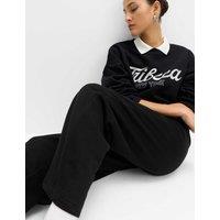 M&S Cotton Rich Carrot Leg Ankle Grazer Joggers Black