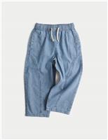 Pure Cotton Ripstop Barrel Jeans (2-8 Yrs)