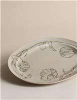 Floral Crackle Oval Platter