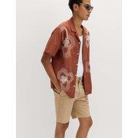 M&S Regular Fit Stretch Chino Shorts Sandstone