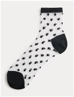 Sheer Heart Ankle High Socks