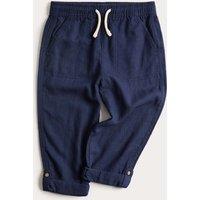 M&S Linen Rich Trousers (2-8 Yrs) Navy
