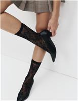 Fishnet Lace Ankle Highs