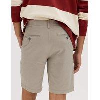 M&S Slim Fit Stretch Chino Shorts Grey