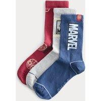 M&S 3 Pack Cotton Rich Spider-Man Socks Red Mix