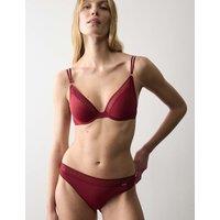 Autograph Boston Microfibre Thong Dark Cranberry