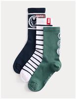 3 Pack Marvel Ankle Socks (6 Small - 7 Large)