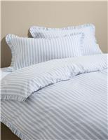 Pure Cotton Striped Ruffle Bedding Set