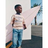 M&S Pure Cotton Striped T-Shirt (2-8 Yrs) Pink Mix