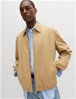 M&S Pure Cotton Harrington Jacket Light Caramel