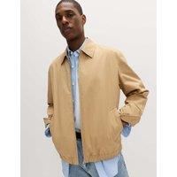 M&S Pure Cotton Harrington Jacket Light Caramel