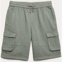 M&S Pure Cotton Cargo Shorts (6-16 Yrs) Khaki