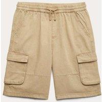 M&S Pure Cotton Cargo Shorts (6-16 Yrs) Stone
