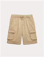 Pure Cotton Cargo Shorts (6-16 Yrs)