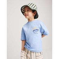 M&S Pure Cotton Fish Graphic T-shirt (2-8 Yrs) Blue