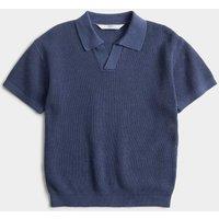M&S Pure Cotton Knitted Top (2-8 Yrs) Blue