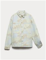 M&S Pure Cotton Denim Camouflage Shirt (6-16 Yrs) Multi