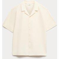 M&S Cotton Rich Textured Shirt (6-16 Yrs) Ivory