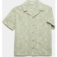 M&S Pure Cotton Textured Shirt (6-16 Yrs) Khaki