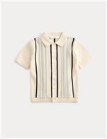 Pure Cotton Striped Knitted Shirt (2-8 Yrs)