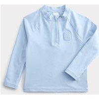 M&S Plain Long Sleeve Rash Vest (2-8 Yrs) Blue