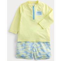 M&S 2 Piece Sardine Printed Swim Set (2-8 Yrs) Green Mix