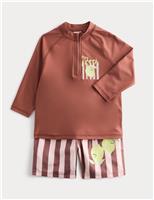 2 Piece Stay Fresh Graphic Swim Suit (2-8 Yrs)