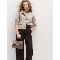 M&S Air-Yarn Pocket Detail Knitted Jacket Light Beige
