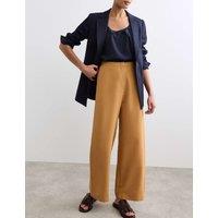 JAEGER Herringbone Wide Leg Trousers Gold