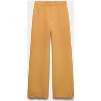 JAEGER Herringbone Wide Leg Trousers Gold