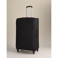 M&S Valletta 4 Wheel Soft Large Suitcase Black
