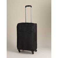 M&S Valletta 4 Wheel Soft Medium Suitcase Black