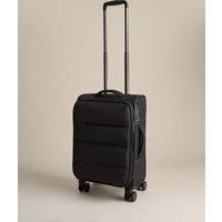 M&S Geneva 4 Wheel Soft Cabin Suitcase Black